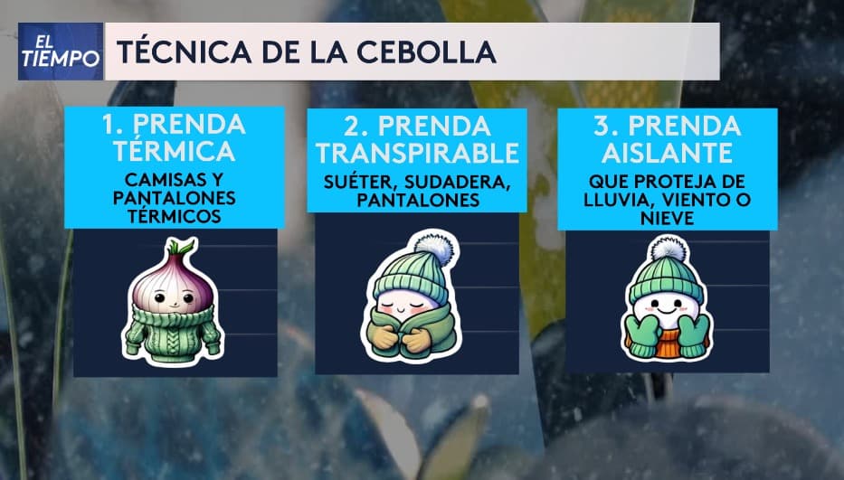 <b>¿Cuántas capas de ropa usar en frío?</b>
<br>
<br>Si trabajas al exterior, recuerda usar varias capas de ropa, pero no de cualquier material o prenda. Debes usar térmicos como primera capa, una prenda transpirable como suéter o pantalón como segunda capa y una más aislante que sería tu chamarra que te proteja de la lluvia, viento o nieve.