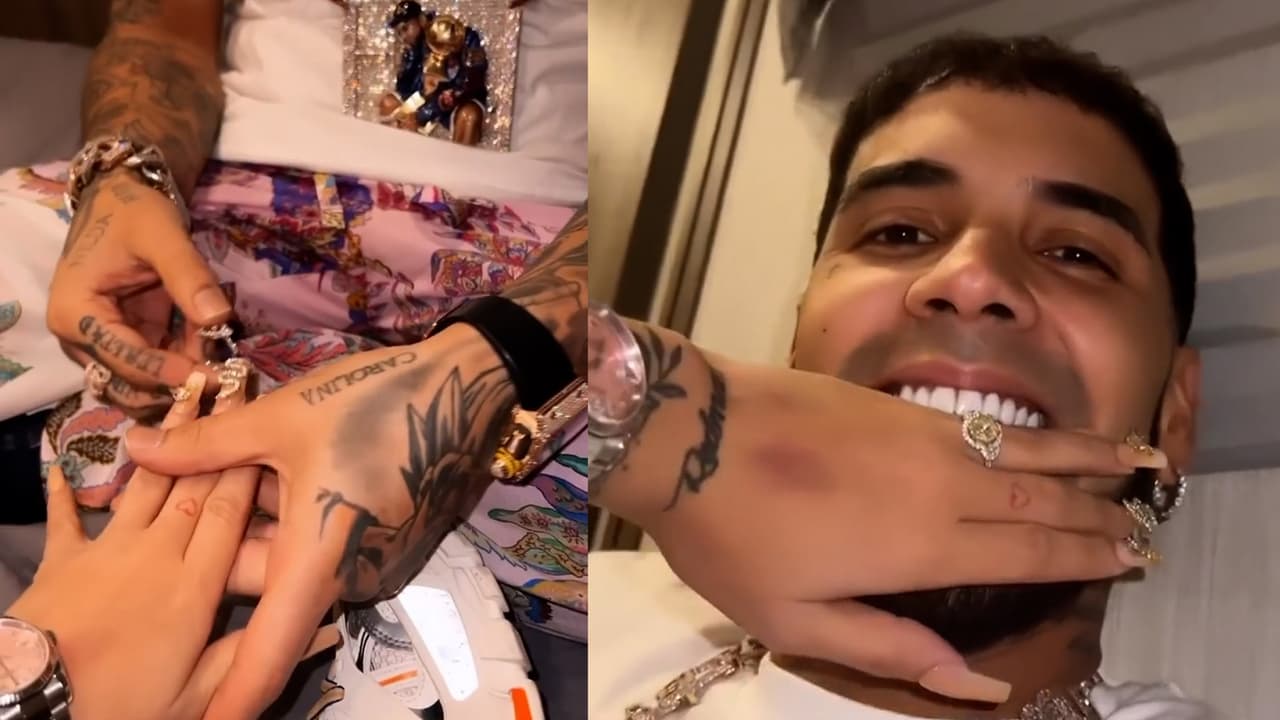 VIDEO: Anuel AA propone matrimonio a Yailin la Más Viral con un enorme anillo