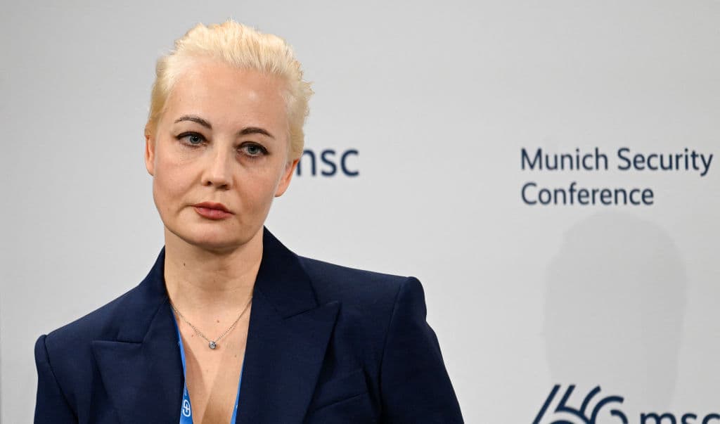 Yulia Navalnaya. (Photo by THOMAS KIENZLE / AFP) (Photo by THOMAS KIENZLE/AFP via Getty Images)