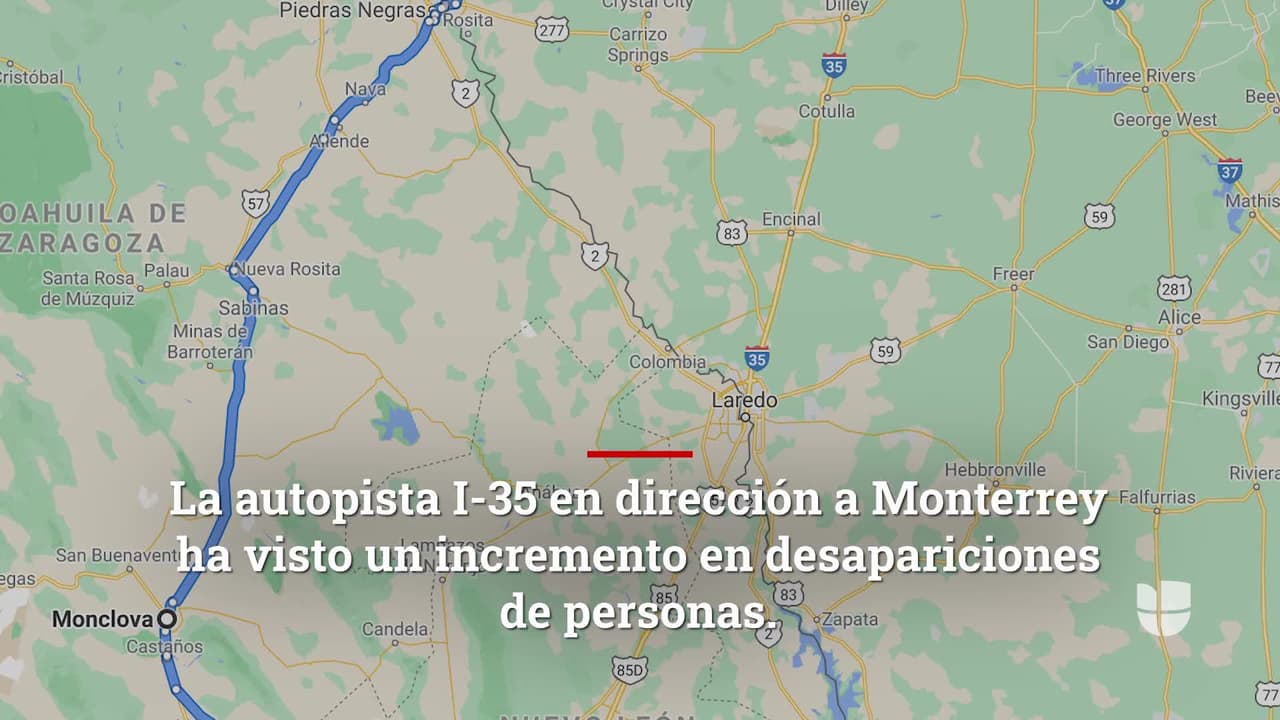 La carretera de Nuevo Laredo dirección a Monterrey ha visto un incremento en las desapariciones.