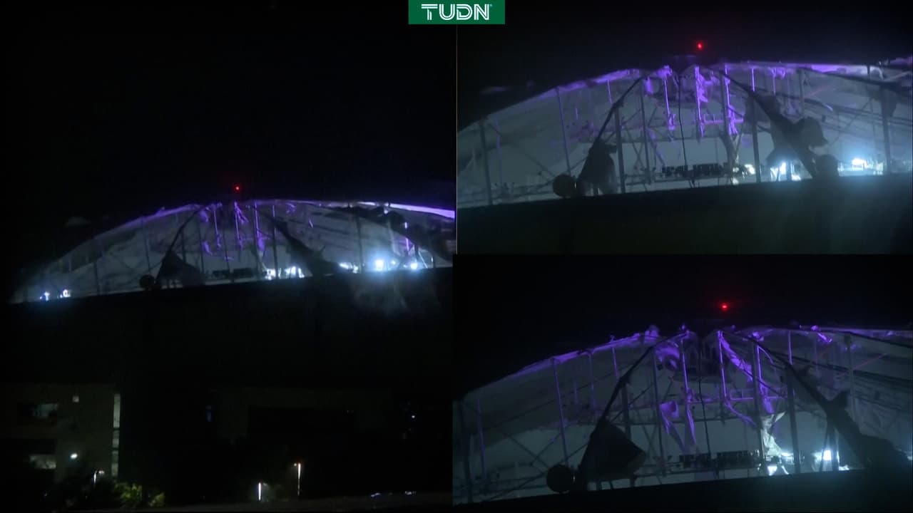 El fenómeno natural causó estragos y el deporte no fue ajeno, Tampa Rays se vio afectado al ver dañado el techo de su estadio.