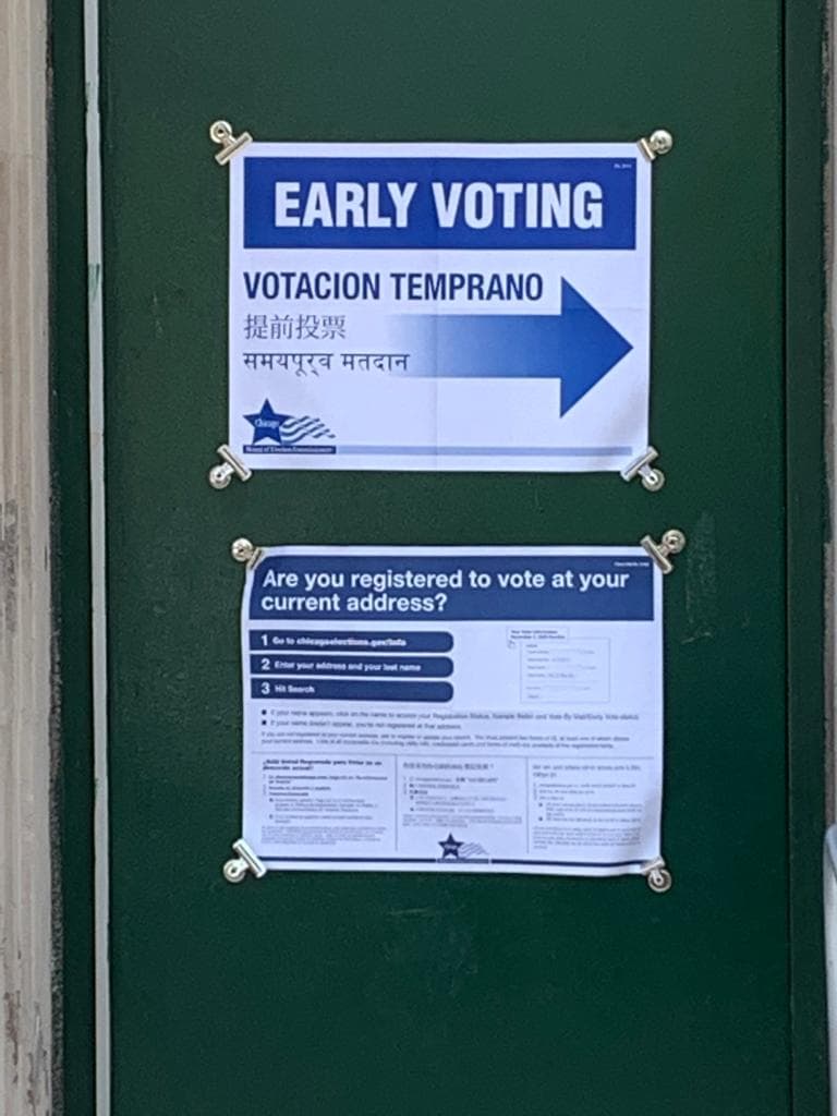 Hasta las 10 de la mañana de este miércoles ya habían votado de forma presencial en Chicago 13,365 personas.