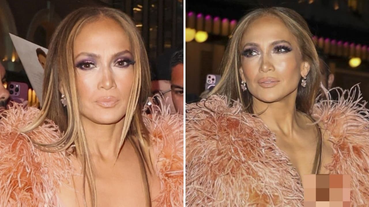 JLo sufre desliz con su glamuroso vestido: queda al descubierto íntima zona de su cuerpo 