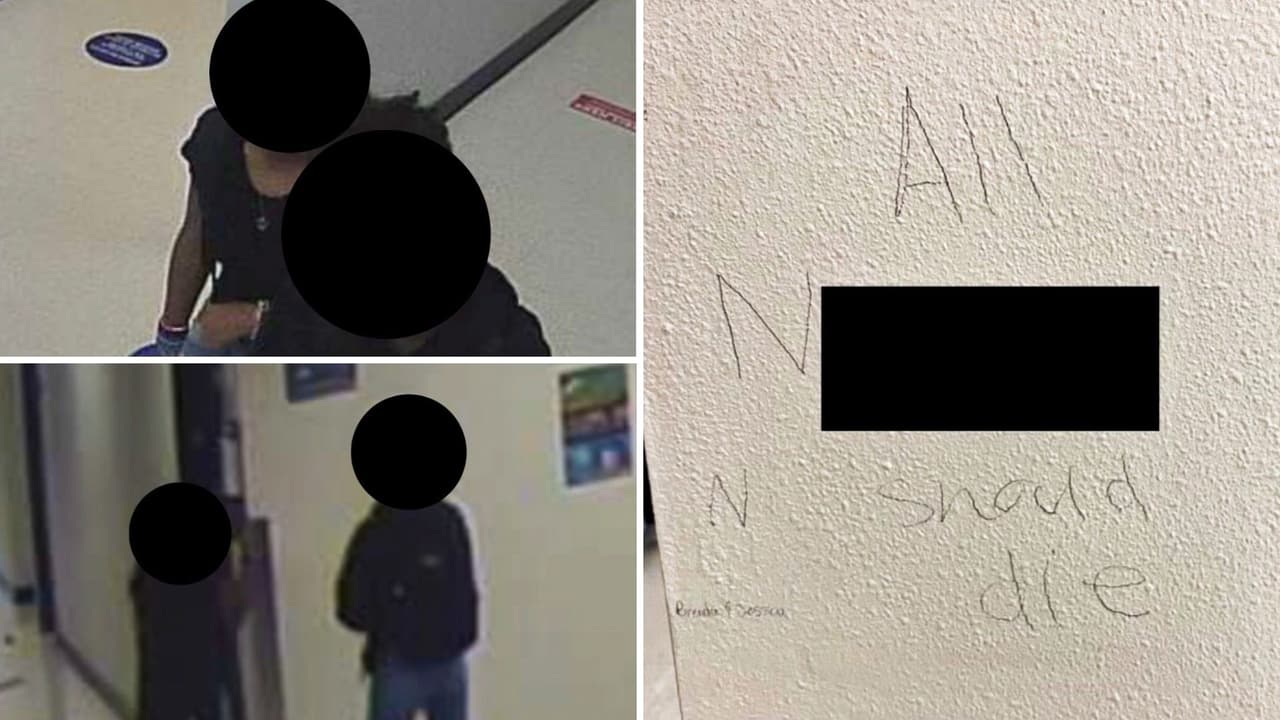 Dos estudiantes son acusadas ​​de escribir un mensaje racista en la escuela Rosemont 