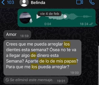 El intérprete de 'Adiós amor' dejó al descubierto que presuntamente no solo le daba dinero a la actriz sino también a los padres de ella. 
<br>