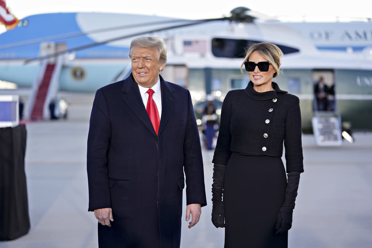 Los Trump salieron de la Casa Blanca a las 8:12 a.m., hora del Este.