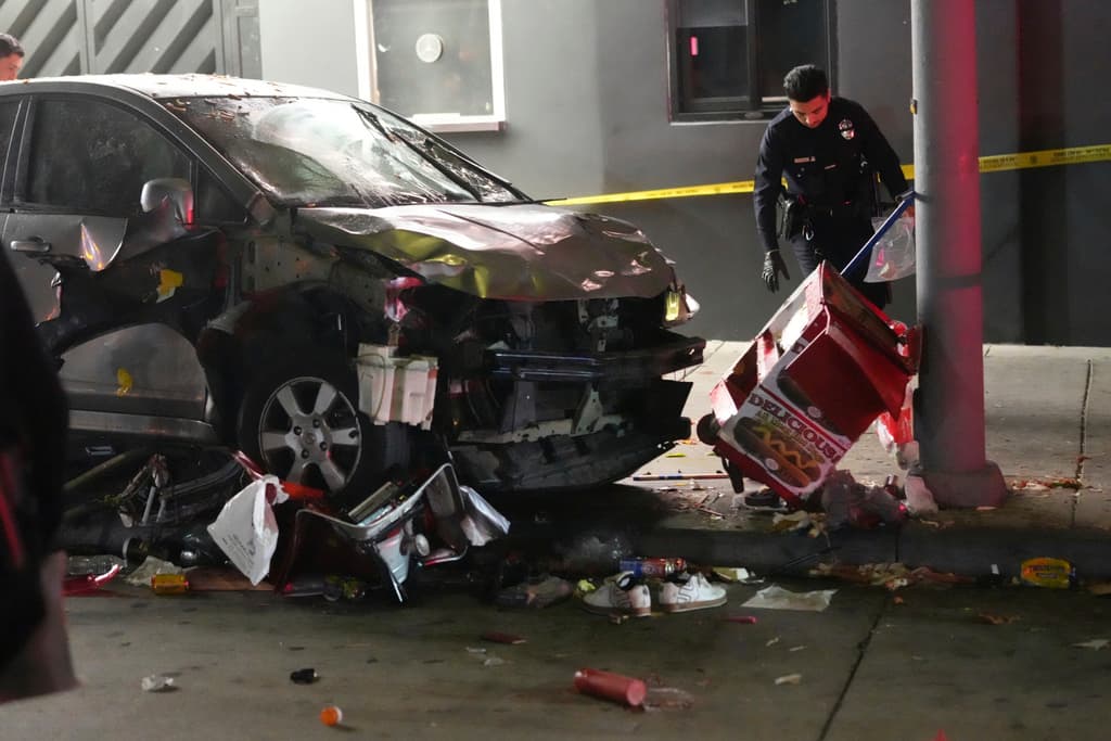 Unos 30 heridos tras un atropello múltiple afuera de una discoteca en Los Ángeles