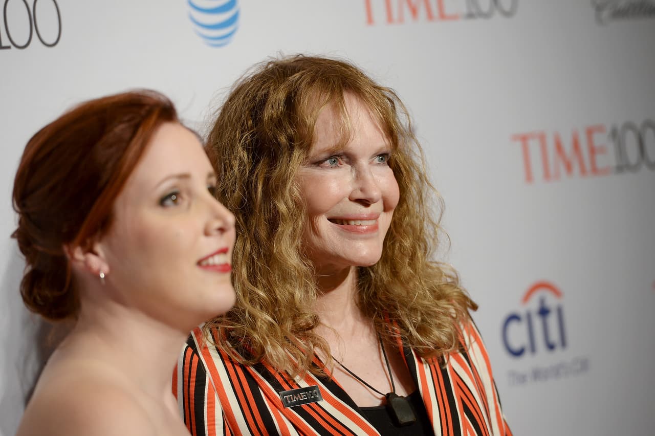 NEW YORK, NY - APRIL 26: Dylan Farrow (L) and Mia Farrow attend 2016 Time 100 Gala, Time's Most Influential People In The World red carpet at Jazz At Lincoln Center at the Times Warner Center on April 26, 2016 in New York City. (Photo by Ben Gabbe/Getty Images for Time)