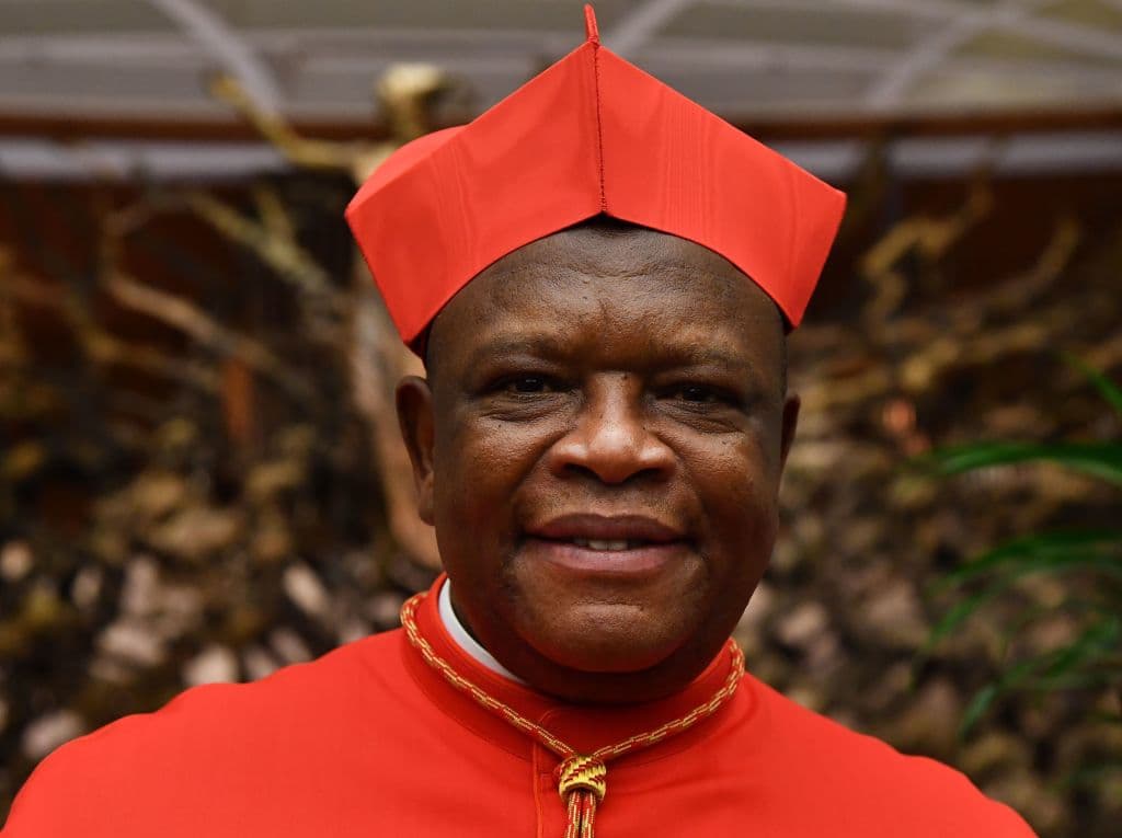 El cardenal congolés Fridolin Ambongo Besungu, el día de su nombramiento.