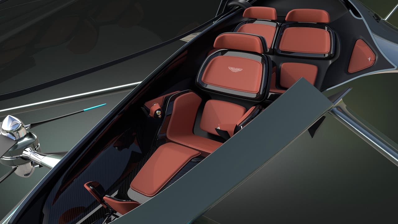 El Aston Martin Volante Vision Concept cuenta con 
<b>espacio para tres pasajeros</b> y segun su fabricante aprovecha los últimos avances en materia aeroespacial, de movilidad eléctrica y de tecnologías autónomas, y es ideal tanto para transporte urbano así como entre ciudades.