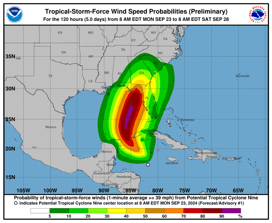 Se forma en el Caribe la tormenta tropical Helene, que amenaza con golpear el sureste de EEUU como huracán mayor