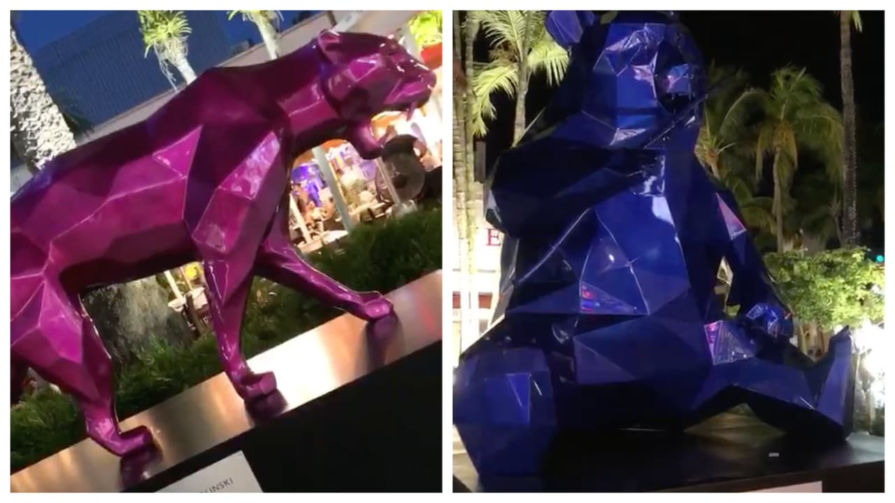 La exposición de Richard Orlinski en Lincoln Road, muestra en este paseo peatonal de Miami Beach 12 esculturas al aire libre del reconocido artista francés. Una feria de colorido, dispuesta para todos los visitantes del popular paseo en la playa.