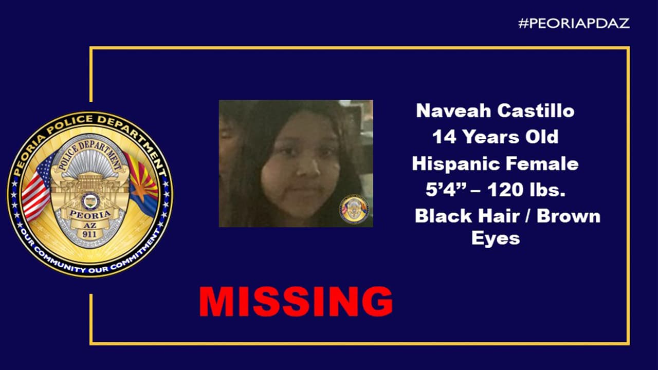 Se trata de 
<b>Navaeh Castillo, de 14 años.</b> Se la describe como mujer hispana, de 5'4'', 120 libras, cabello largo y negro y ojos marrones. Se desconoce qué lleva puesto actualmente.