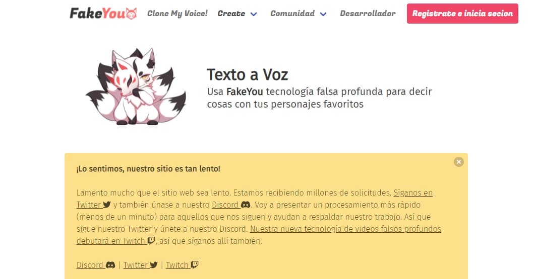 Página para enviar audios personalizados