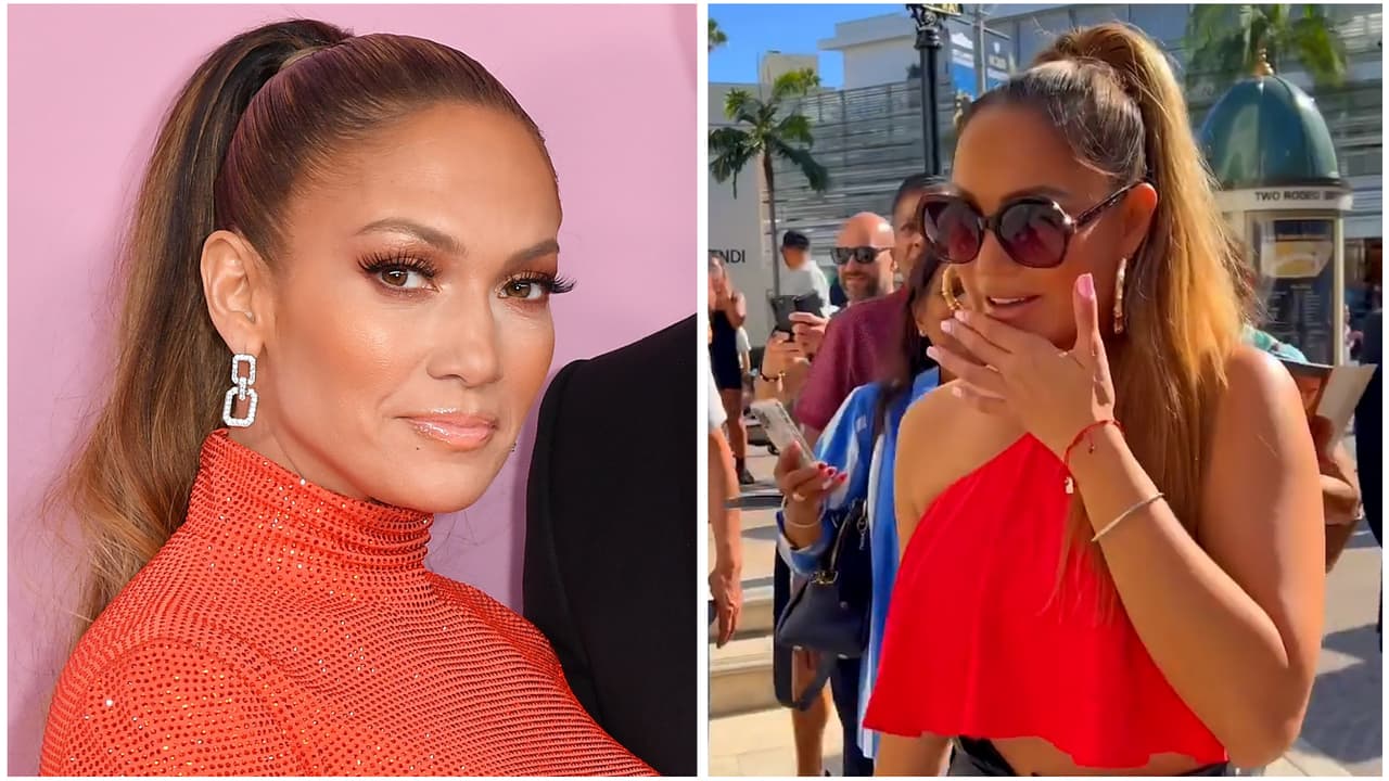 Conoce a la doble de JLo: su parecido a la cantante es tan notable que la detienen para pedirle fotos
