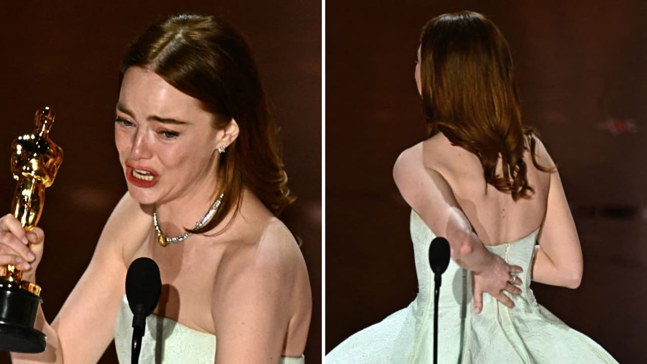 Emma Stone sufrió un accidente con su vestido al ganar un Premio Oscar: esto le pasó 