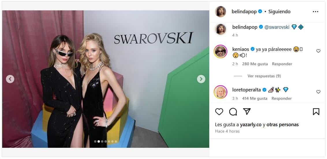 Belinda asistió a en ‘The party of dreams’, fiesta organizada por Swarovski.