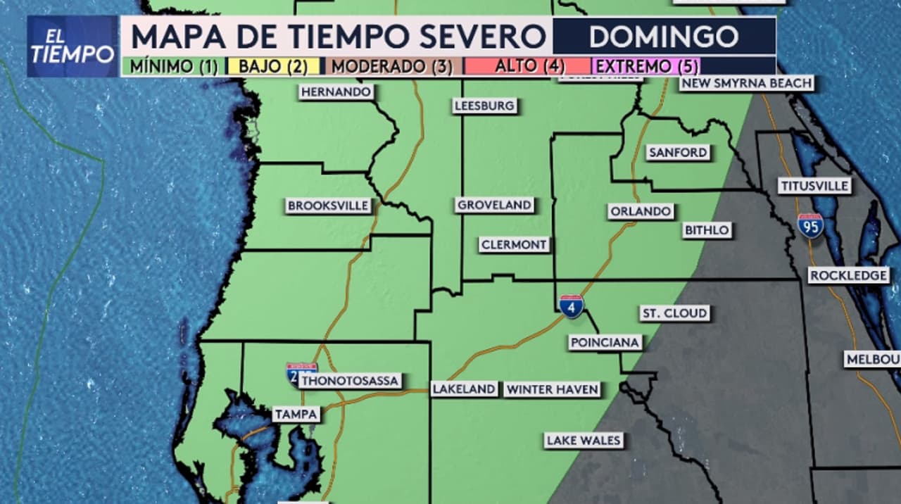 Riesgo de tiempo severo: Florida tendrá una tarde lluviosa, fuertes vientos y descenso de temperaturas