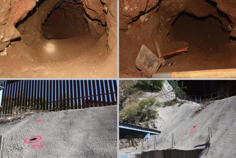 Este pasaje subterráneo inconcluso de unos 30 pies de largo fue destruido por oficiales migratorios en el sector de Tucson, en Arizona, en abril de 2016.