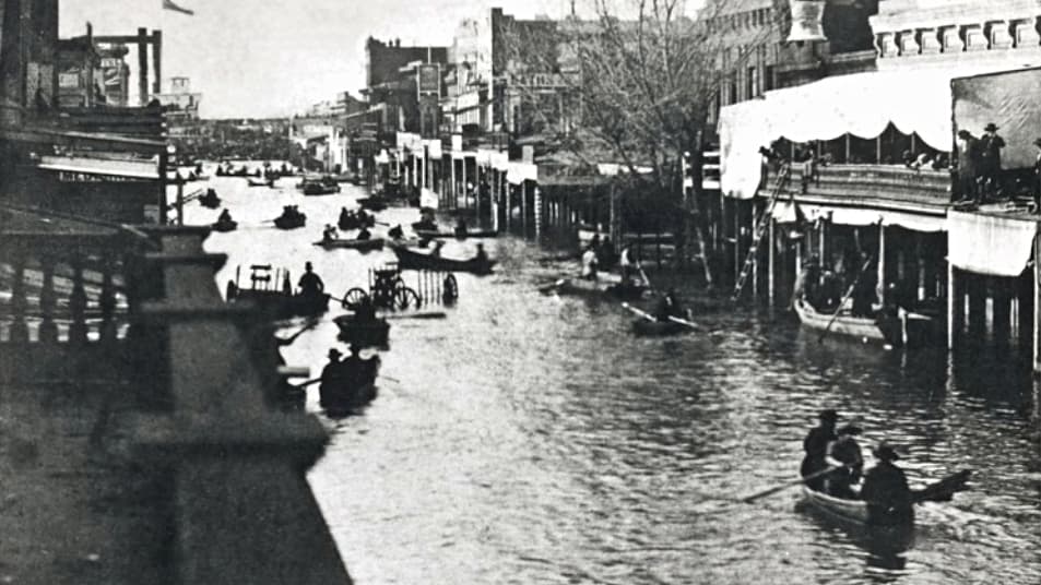 La historia de la última megatormenta "ARk": cuando las calles de California se convirtieron en ríos