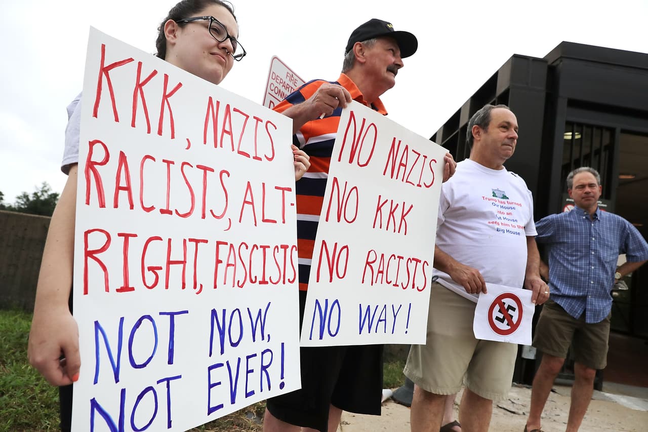 Opositores al supremacismo toman las calles de Washington: "Ni nazis, ni racistas, ni ahora, ni nunca"