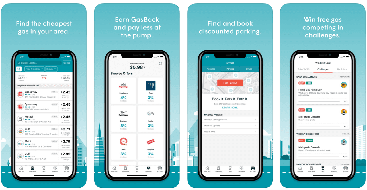 <b><a href="https://www.gasbuddy.com/" target="_blank">GasBuddy </a></b>es una de las aplicaciones más populares cuando se trata de buscar precios bajos en gasolina. Esta app, que tiene más de 90 millones de usuarios, te muestra los lugares donde podrás conseguir los precios más bajos para cargar gasolina y te ahorra unos cuantos centavos en cada galón cada vez que llenas tu tanque. Puedes usar el app para ahorrar 5 centavos por galón y 15 centavos por galón la primera vez que usas el app.
<br>
<br>Precio: gratis
<br>Disponible: Android y iOS
<br>
