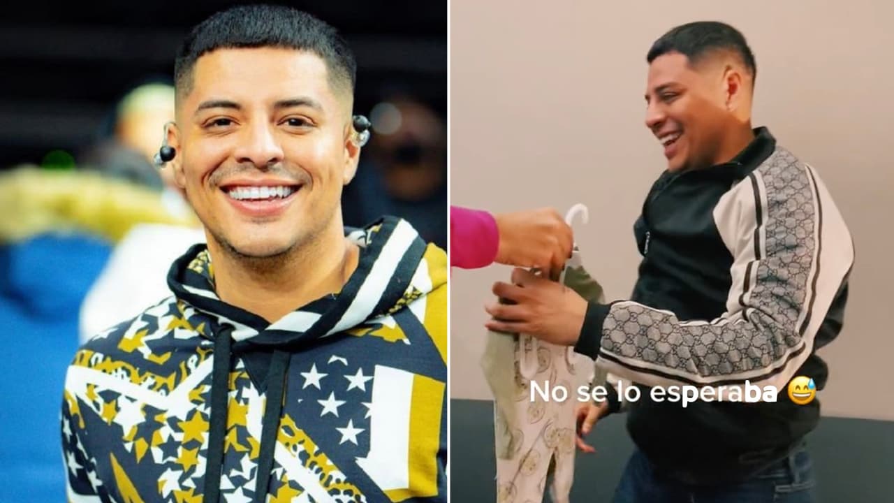 Sorprenden a Eduin Caz con ropita para su bebé y Grupo Firme apuesta a que será un niño