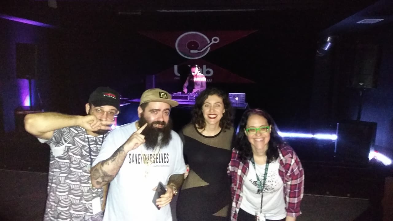 U-LAB's Andrés Rivera, Nuria Net and Gabriela Rojas with Ahol Sniffs Glue (second from left.)