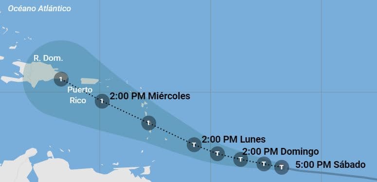 Se forma Dorian, una tormenta tropical que amenaza con llegar como huracán a Puerto Rico y República Dominicana