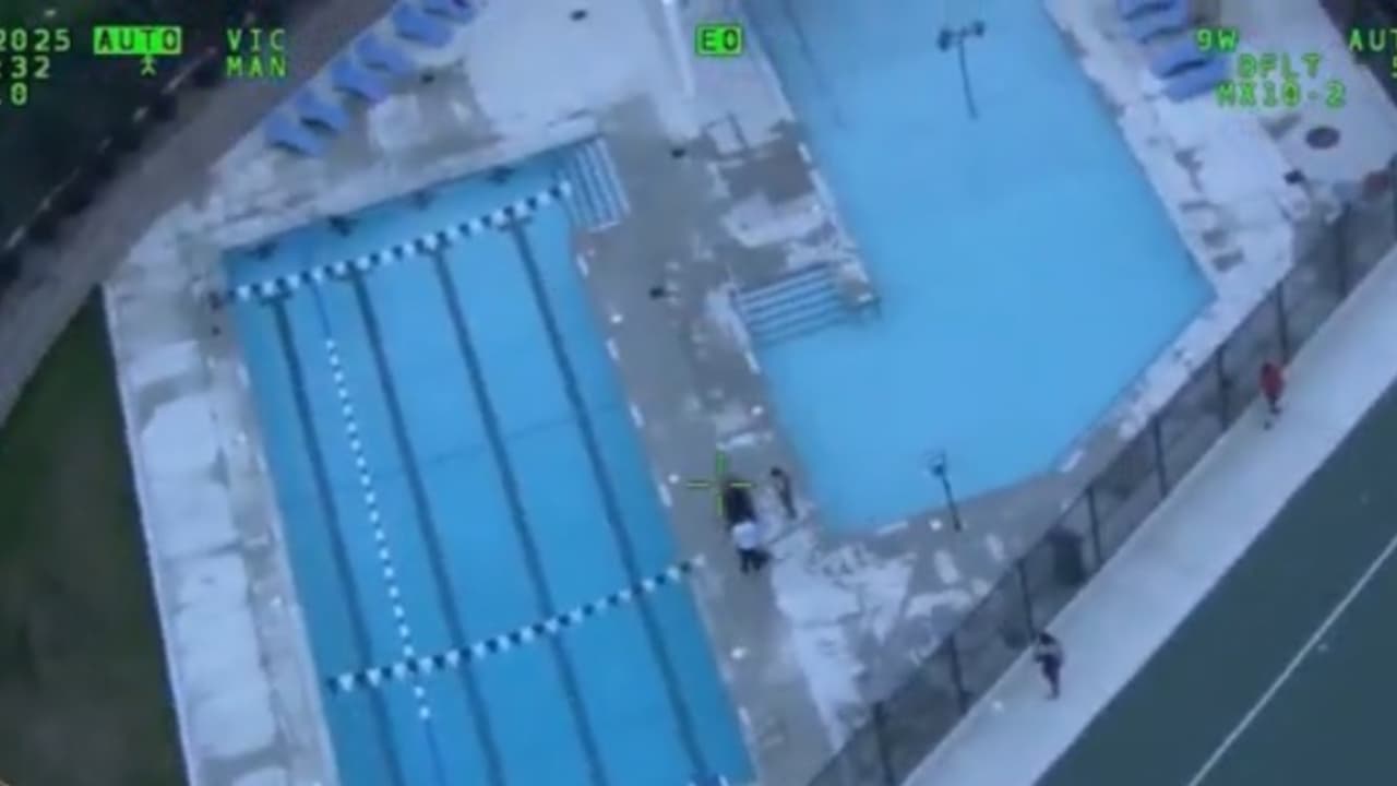 Heroico rescate: salvan con helicóptero policial a un hombre que se ahogaba en una piscina cerrada