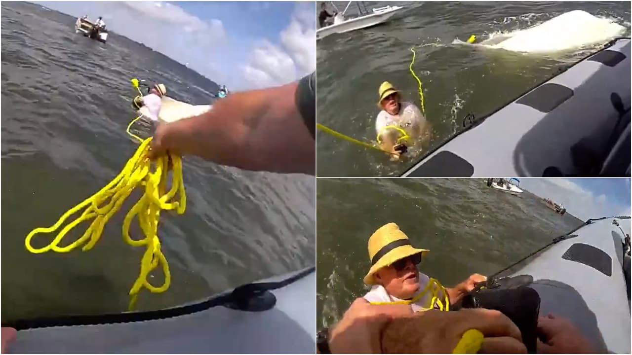 Oficiales rescatan a hombre de un barco que se hundía en la Bahía de Tampa