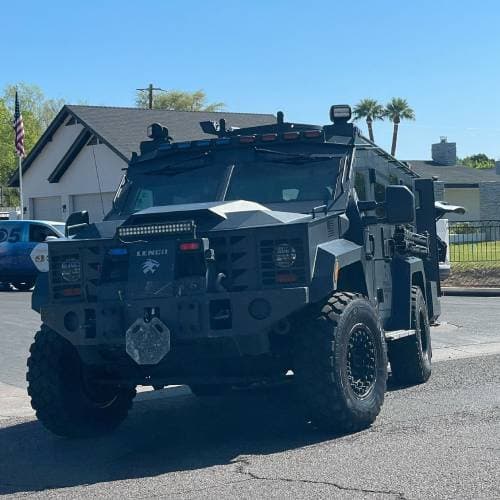 El despliegue policial en la zona.