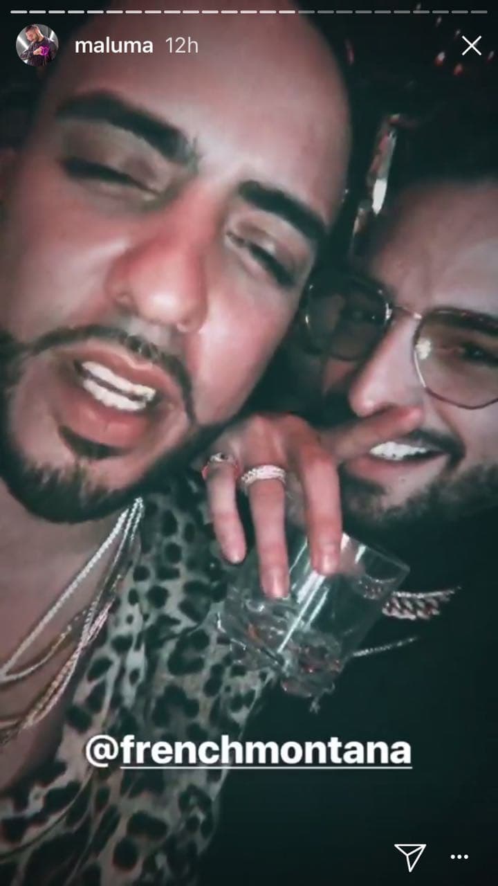 Así es que estaba Maluma en plena fiesta con sus amigos cercanos. Él mismo compartió esta imagen pasadas las 2 de la mañana en Las Vegas.
<br>