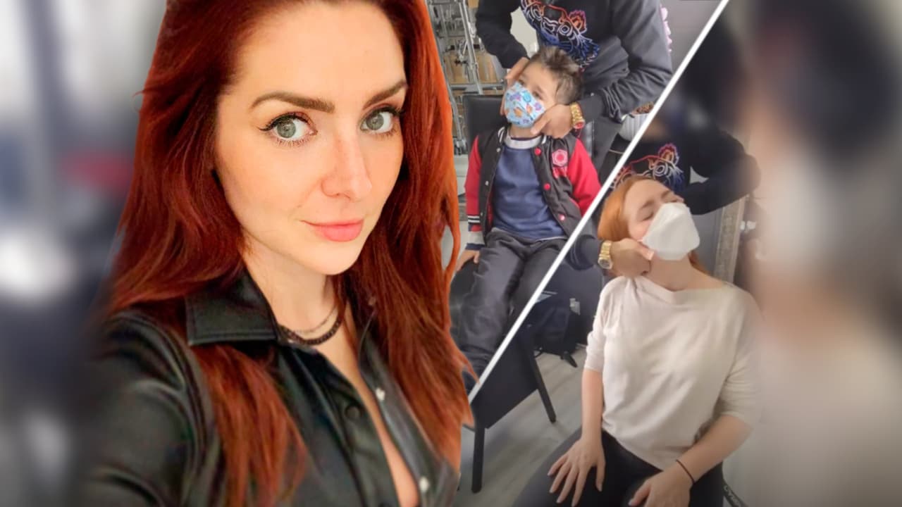 Ariadne Díaz se llevó un buen susto por ir a “tronarse” el cuello junto con su hijo Diego