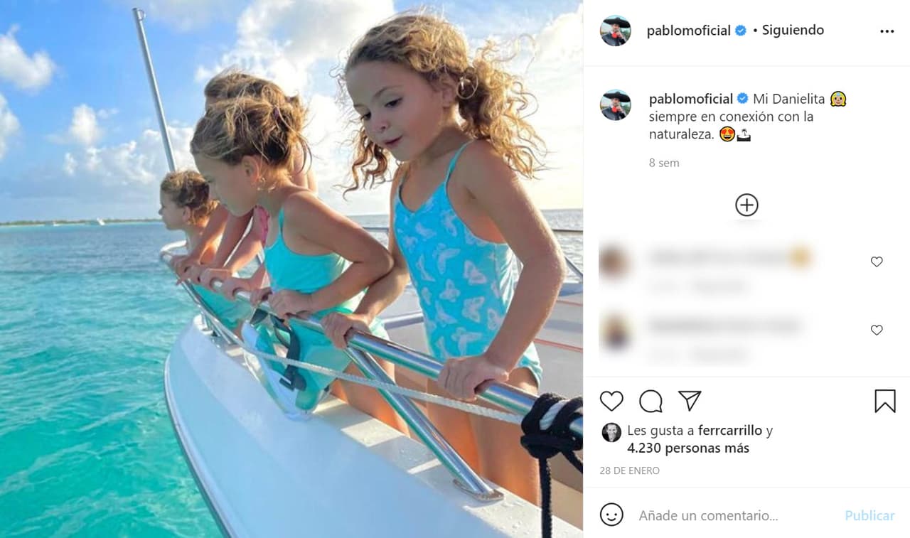 Pablo también denunció públicamente que 
<b>Carolina le prohibió ver a las niñas hasta que no vuelva a cumplir con las cuotas de manutención</b>, a pesar de que ya habían llegado a un acuerdo del cincuenta por ciento por la suspensión de eventos por la pandemia.
<br>