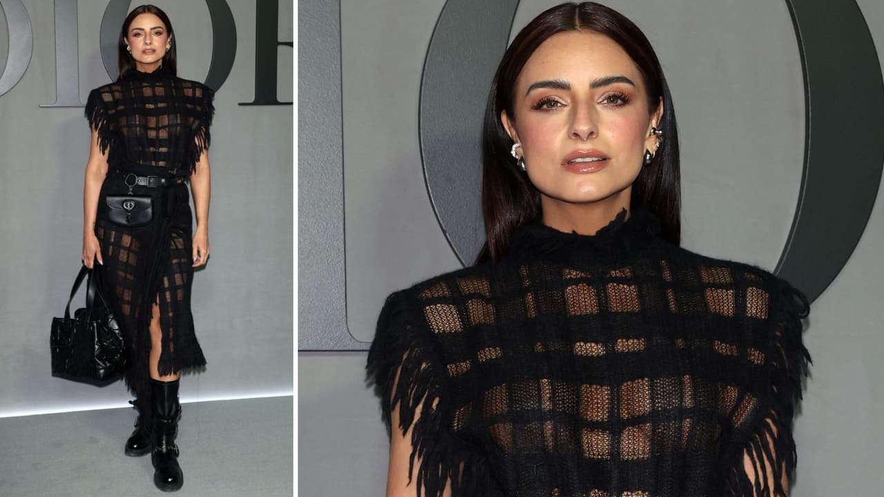 Así lució Aislinn Derbez en el Paris Fashion Week.