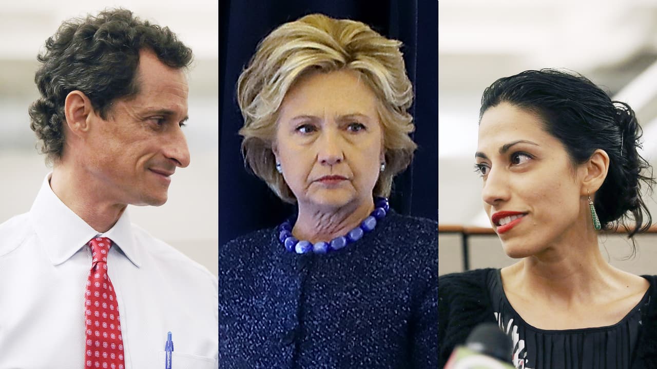 <b>El giro inesperado del FBI.</b> James 
<b><a href="http://www.univision.com/noticias/elecciones-2016/el-jefe-del-fbi-explica-en-una-carta-a-empleados-que-aviso-al-congreso-sobre-los-nuevos-mails-de-clinton-porque-sintio-la-obligacion">Comey anunció la decisión de investigar de nuevo a Hillary Clinton</a></b> solo 11 días antes de la votación, como parte de la investigación a Anthony Weiner, esposo de su asistente. El alcance de esta nueva pesquisa es desconocida y los datos aportados son incompletos, según denunció el propio presidente Obama. Su anuncio puede influir en el resultado de las elecciones, por lo que ha sido cuestionado por el equipo de Clinton y elogiado por el republicano Donald Trump. 28 de octubre de 2016.