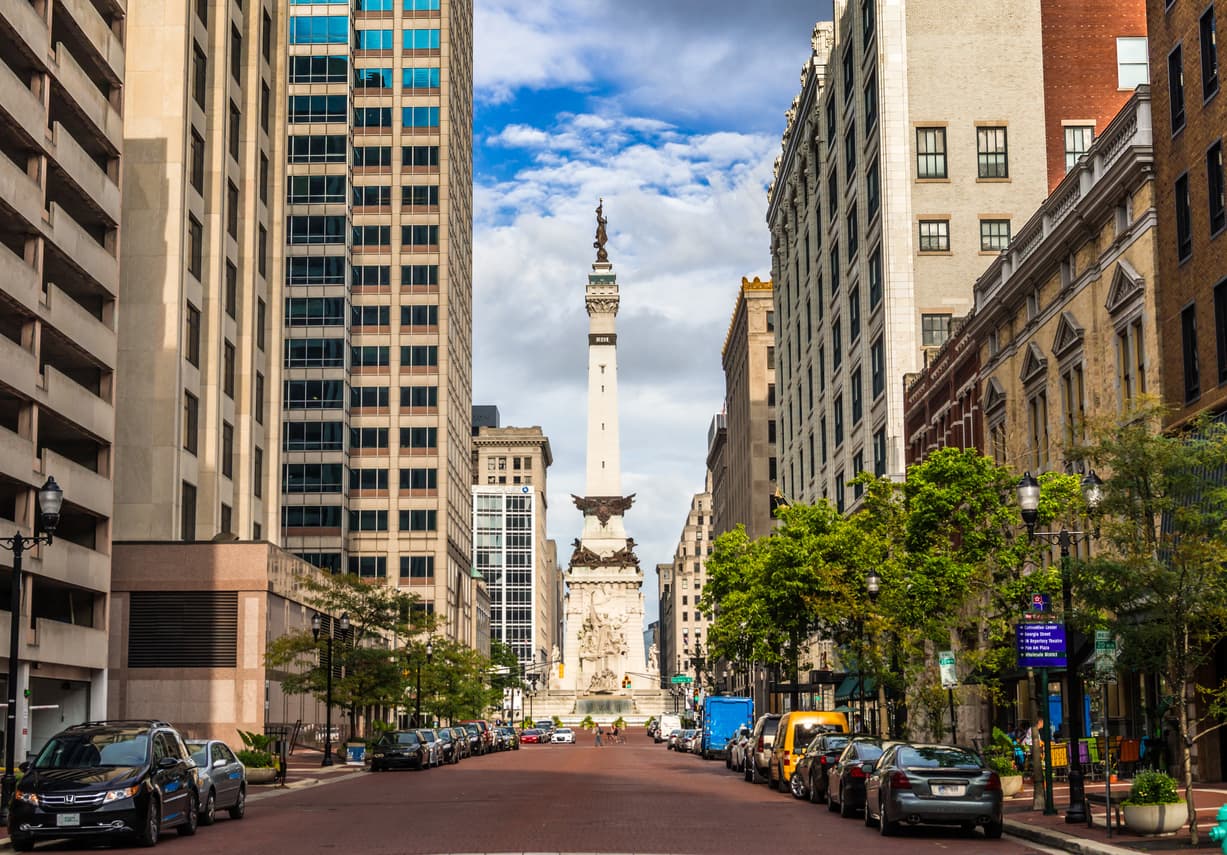 <b>#49 – Indianápolis, IN.</b> 
<br>Actualmente hay más de 70,000 inmigrantes viviendo en esta ciudad del estado de Indiana, según datos del último Censo.