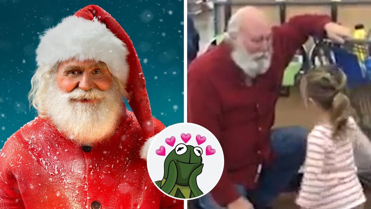 Niña se emociona al ver a un hombre de barba blanca, creyó que era Santa Claus y esto pasó