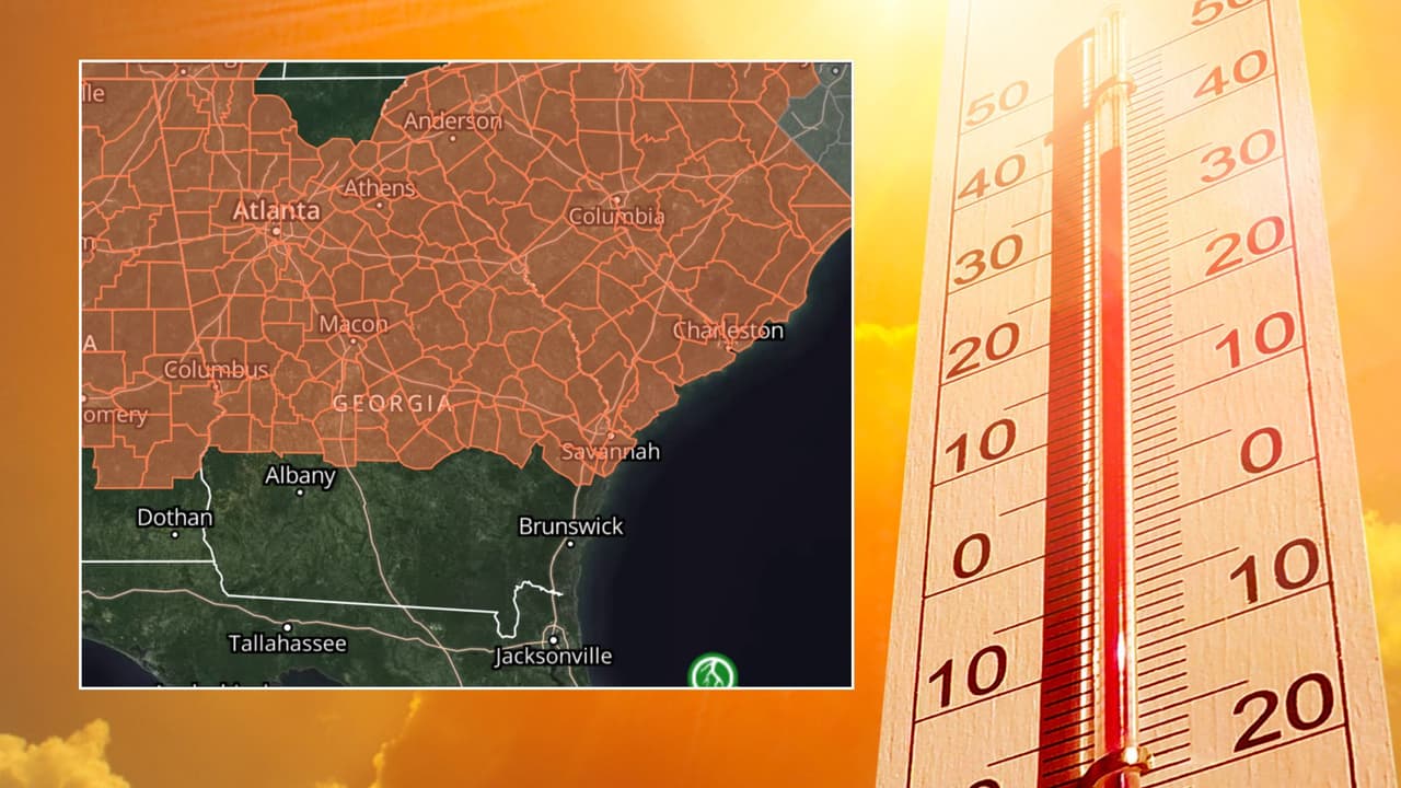 Calor por encima de los 107 grados en Georgia: esta es la lista de los 111 condados bajo aviso 