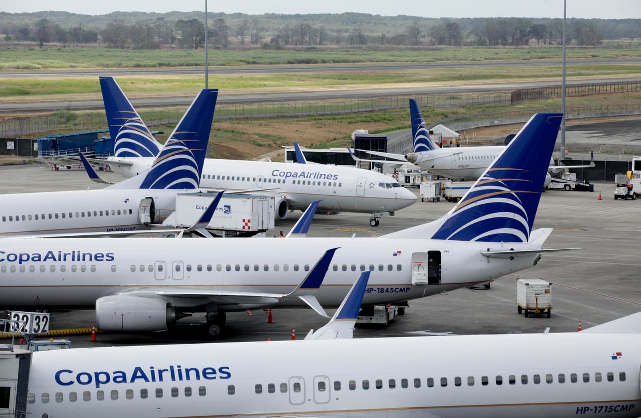 <b>Puesto 1: Copa Airlines.</b> Está basada en el aeropuerto Tocumén, Panamá. Tiene una flota de 104 aviones que van a 80 destinos. OTP 89.79%.