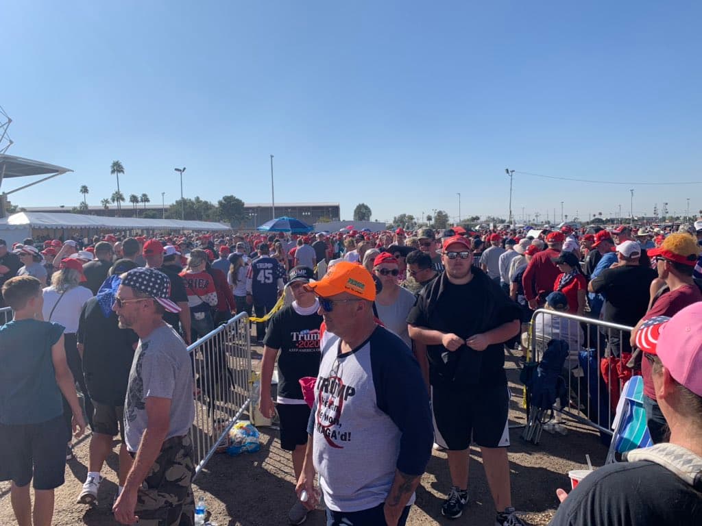 El primer discurso de Trump en Arizona para las elecciones del 2020 tomó lugar el miércoles 19 de febrero en Phoenix. 
<br>