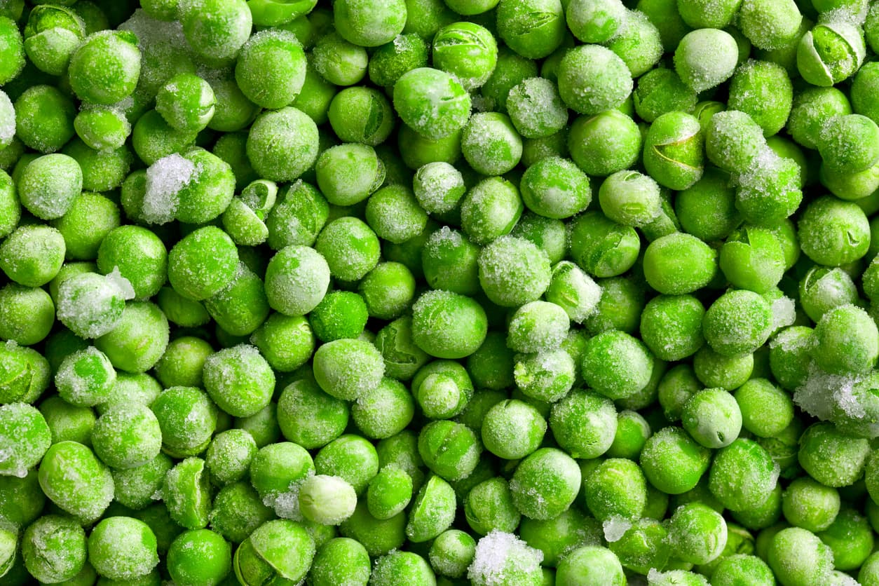<b>Guisantes congelados. </b>También entre los alimentos más limpios al igual que todos los que siguen a continuación.