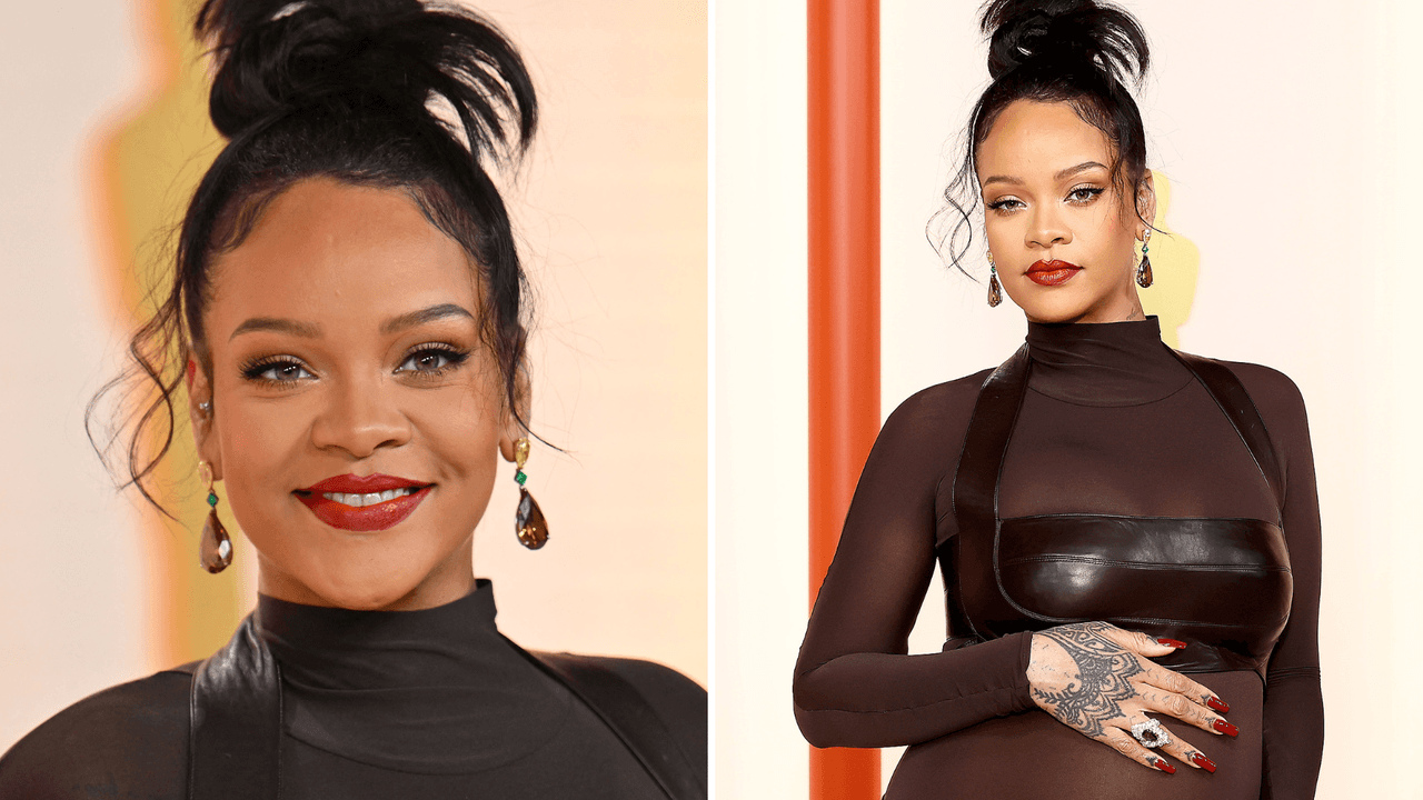 Rihanna presumió su ‘baby bump’ en los Oscar 2023 con 2 looks negros y transparentes