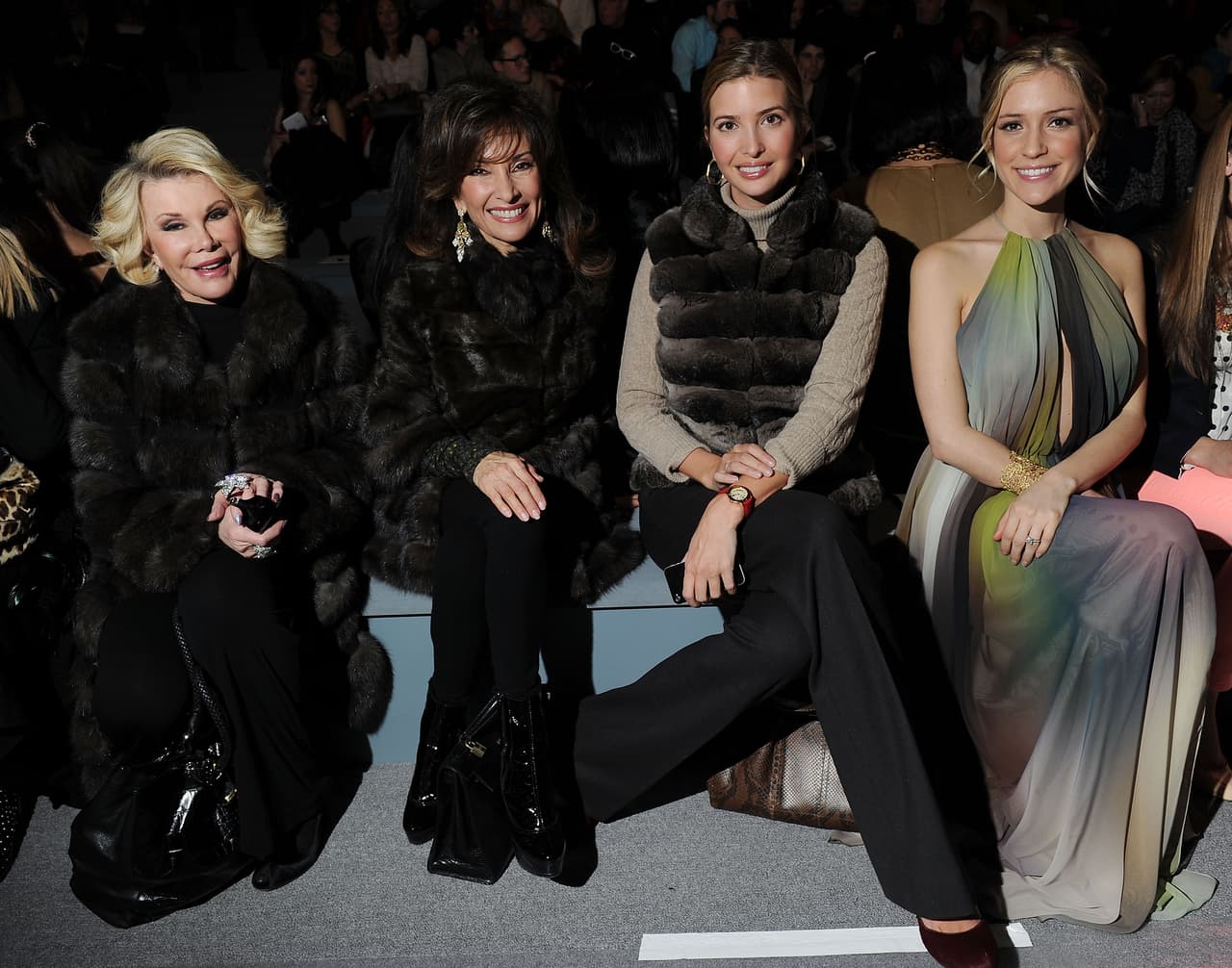 En el 2012 Joan Rivers, la actriz Susan Lucci, Ivanka Trump y Kristin Cavallari estuvieron en la primera fila del desfile de Denis Basso.