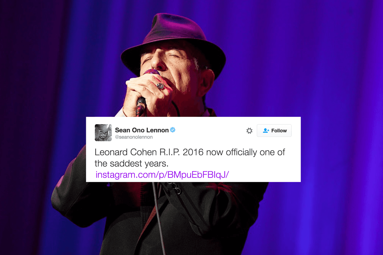Brian Eno, Saúl Hernández y otros artistas lamentan la muerte de Leonard Cohen