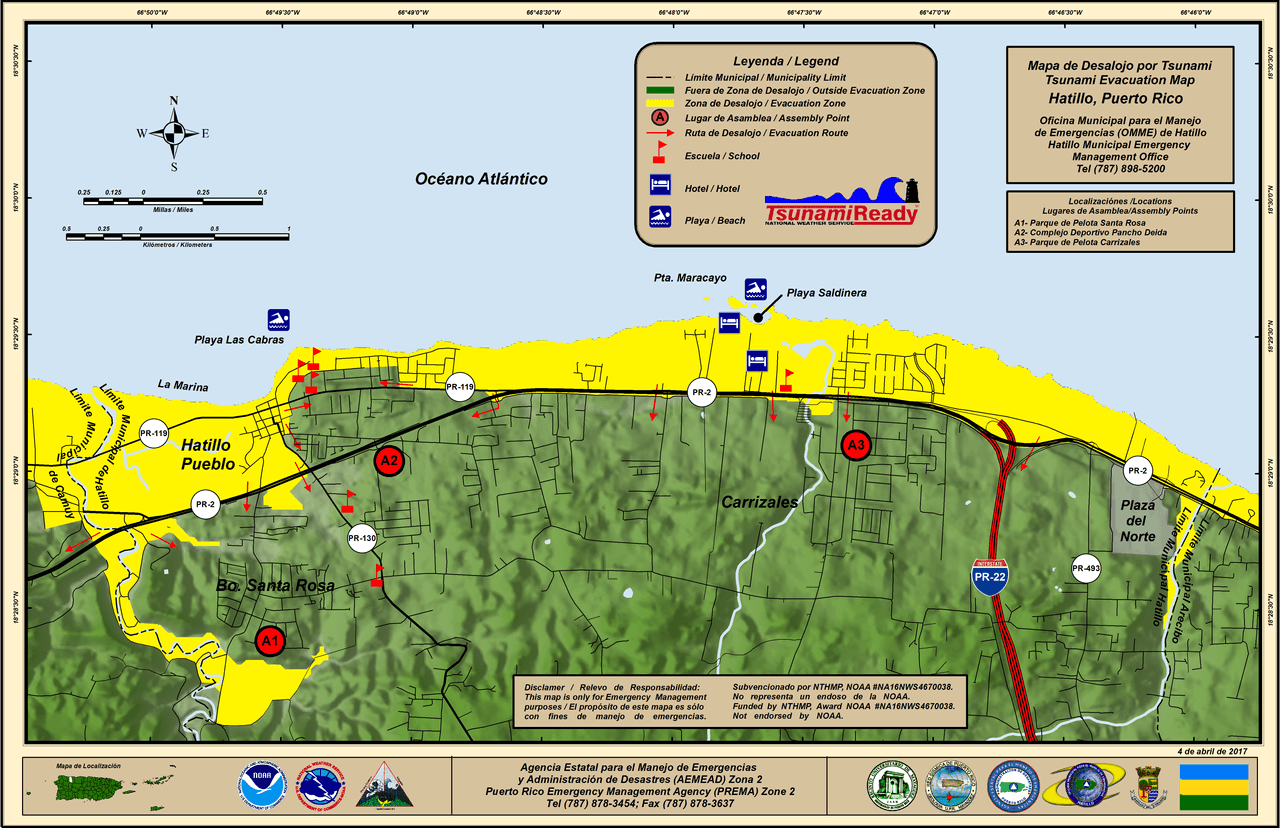 Mapa de desalojo de Hatillo
