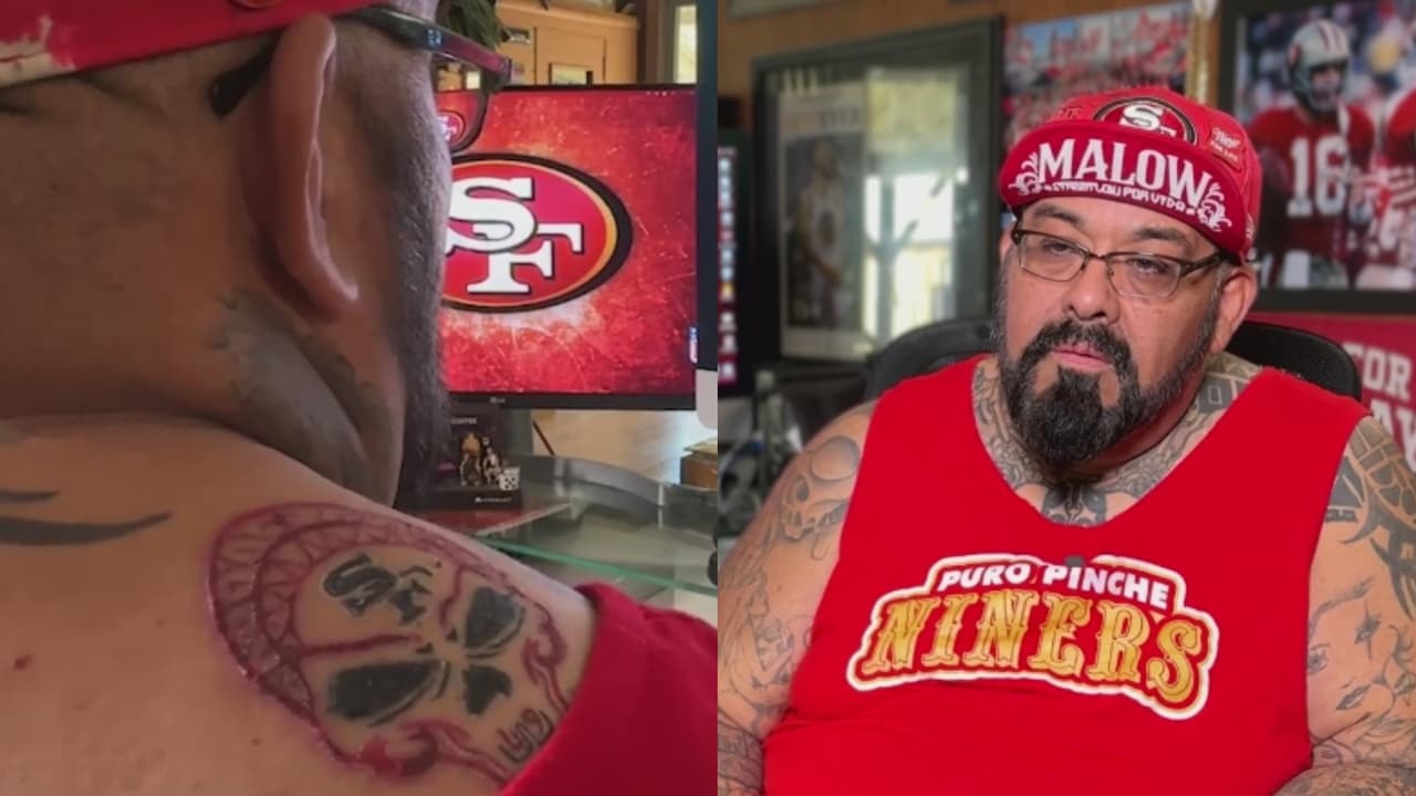 Se tatuó por amor a su equipo favorito: la historia de este aficionado de los 49ers