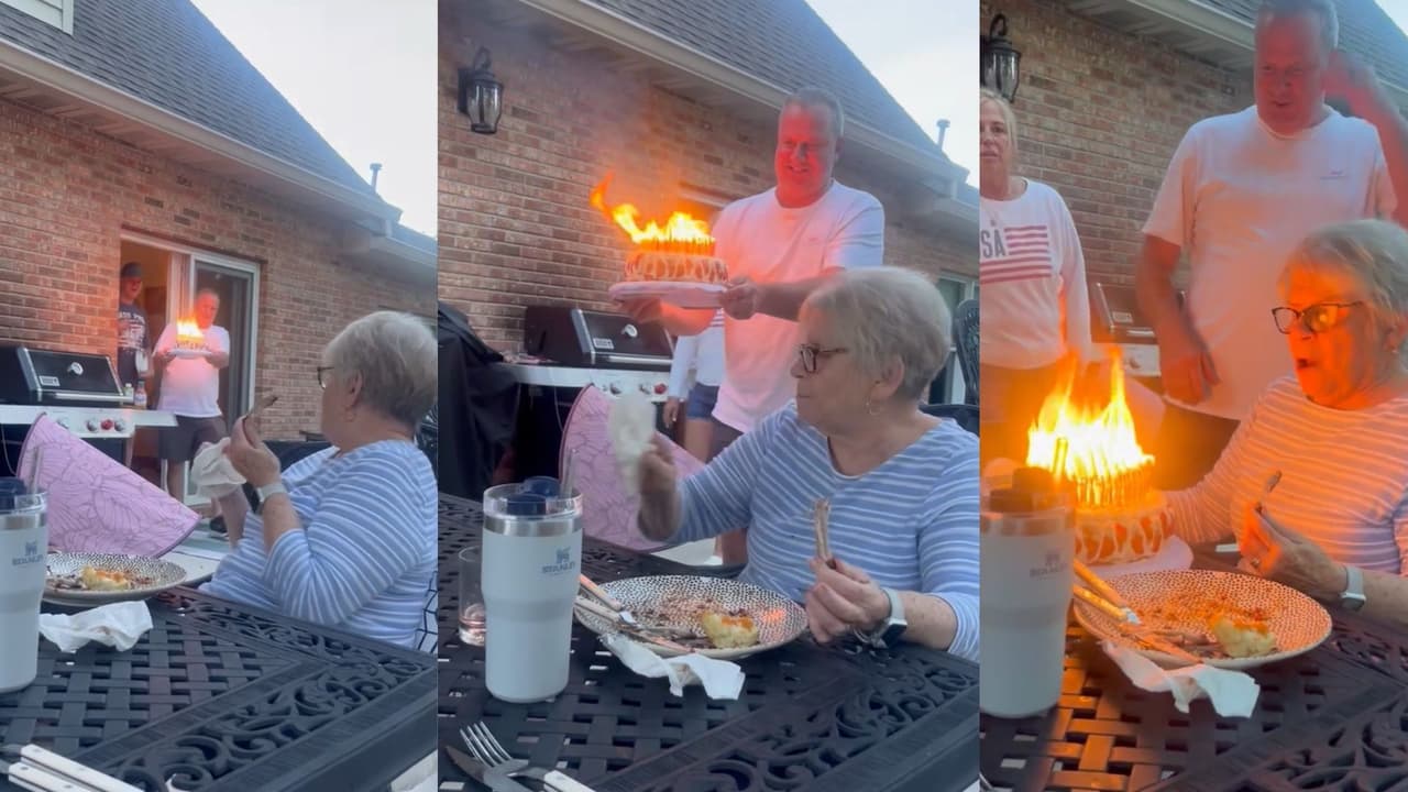 Quisieron sorprender a su abuela durante su cumpleaños y casi provocan un incendio