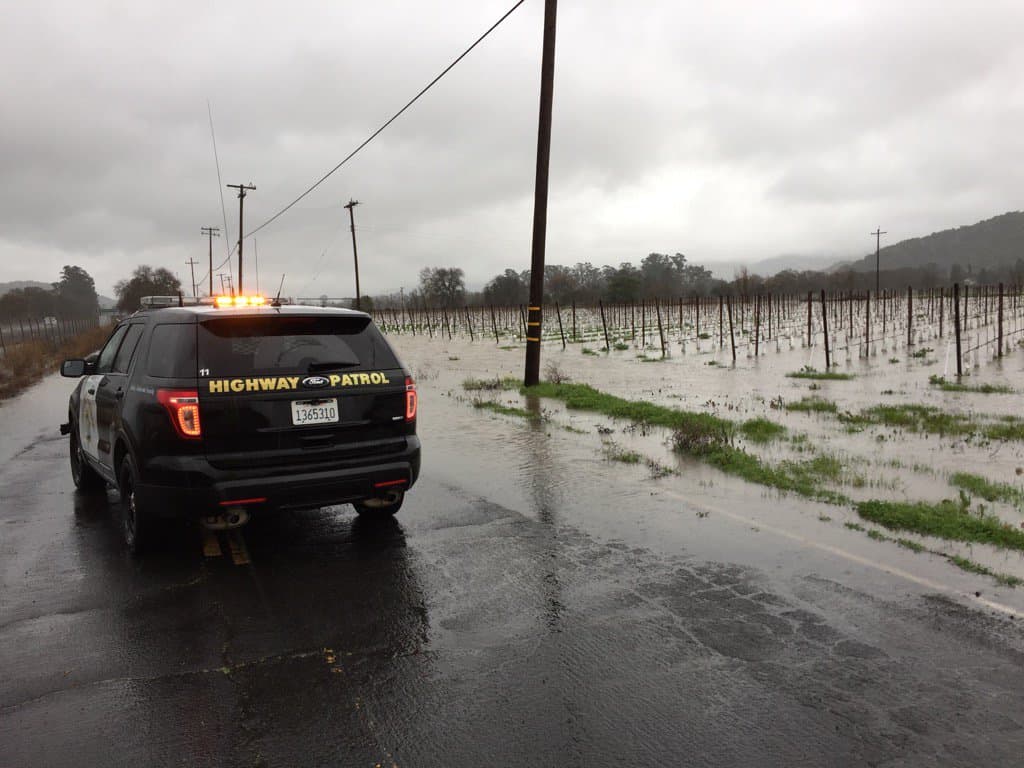 Las inundaciones por las últimas lluvias afectan a los viñedos de Napa, una de las principales áreas productoras de vino de California